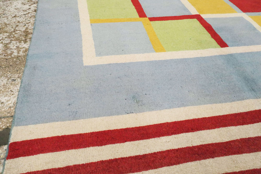 Vintage Persian Tabriz Art Deco Carpet Inspired By Edward McKnight Kauffer, No.23517 - Gss