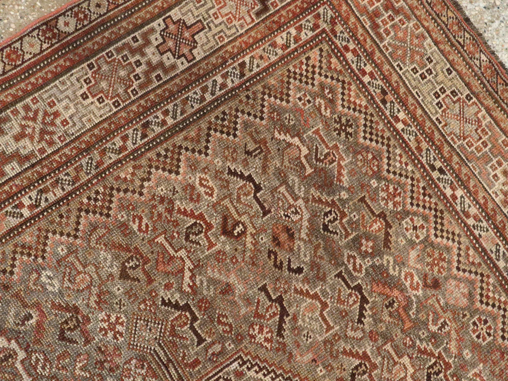 Antique Persian Afshar Accent Rug, No.23576 - Gss