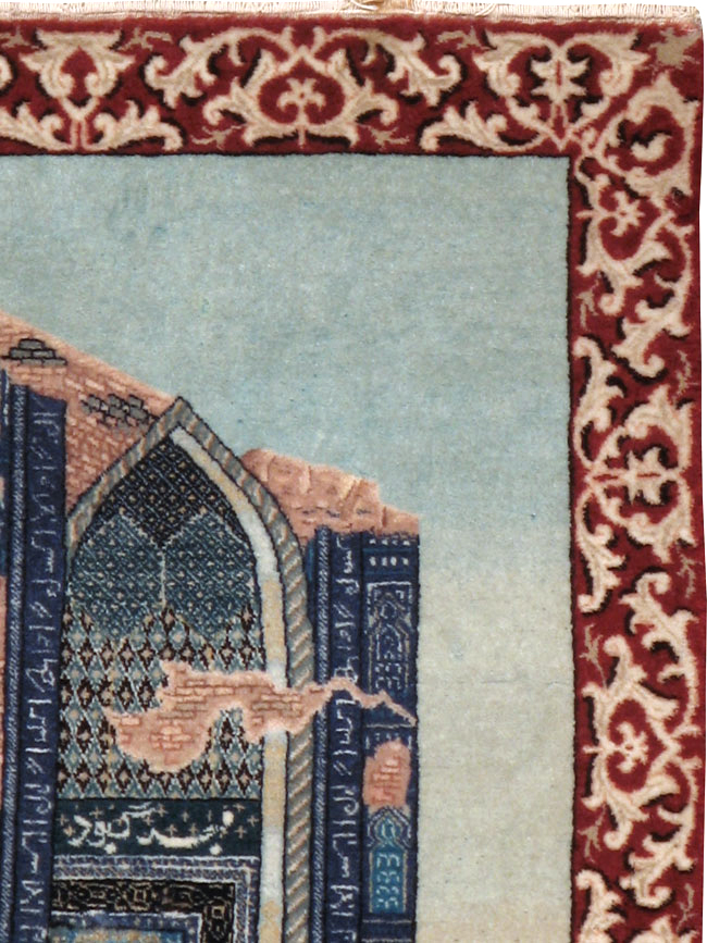 Vintage Persian Tabriz  Pictorial Rug, No.23586 - Gss