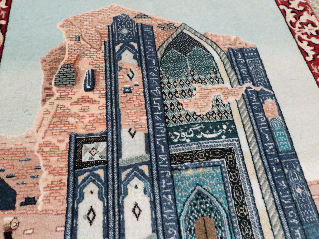 Vintage Persian Tabriz  Pictorial Rug, No.23586 - Gss