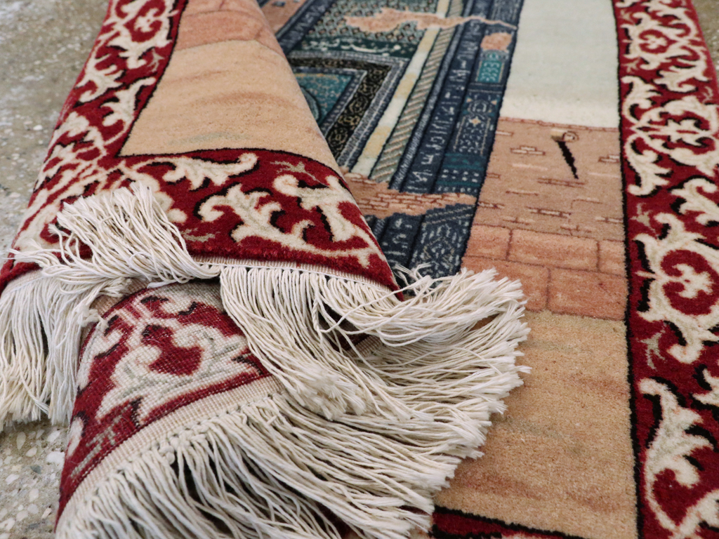 Vintage Persian Tabriz  Pictorial Rug, No.23586 - Gss