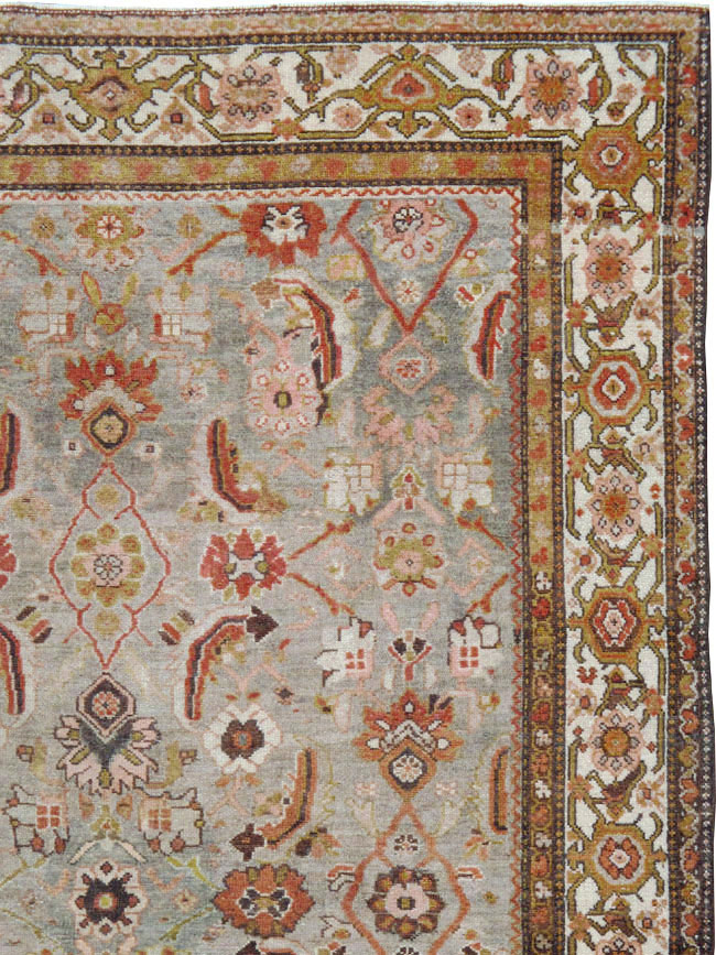 Vintage Persian Malayer Wide Gallery Runner, No.23606 - Gss