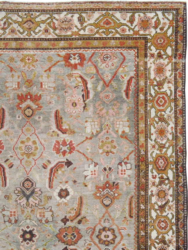 Vintage Persian Malayer Wide Gallery Runner, No.23606 - Gss