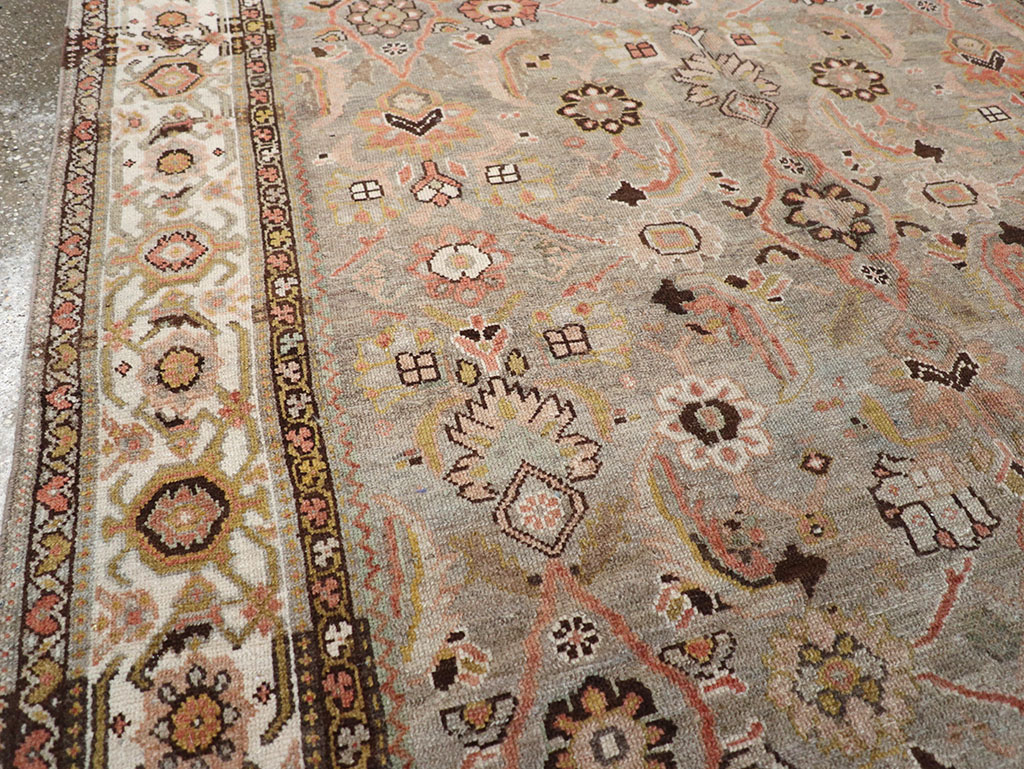 Vintage Persian Malayer Wide Gallery Runner, No.23606 - Gss