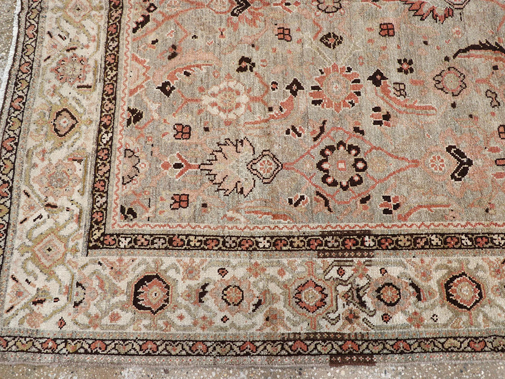 Vintage Persian Malayer Wide Gallery Runner, No.23606 - Gss