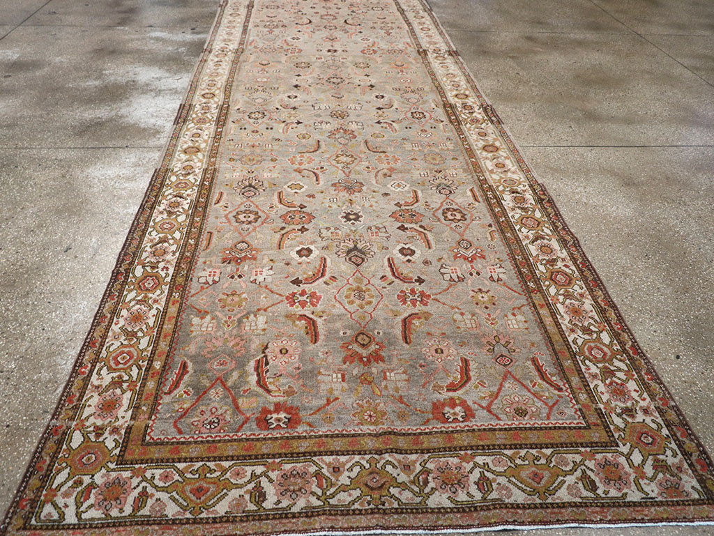 Vintage Persian Malayer Wide Gallery Runner, No.23606 - Gss