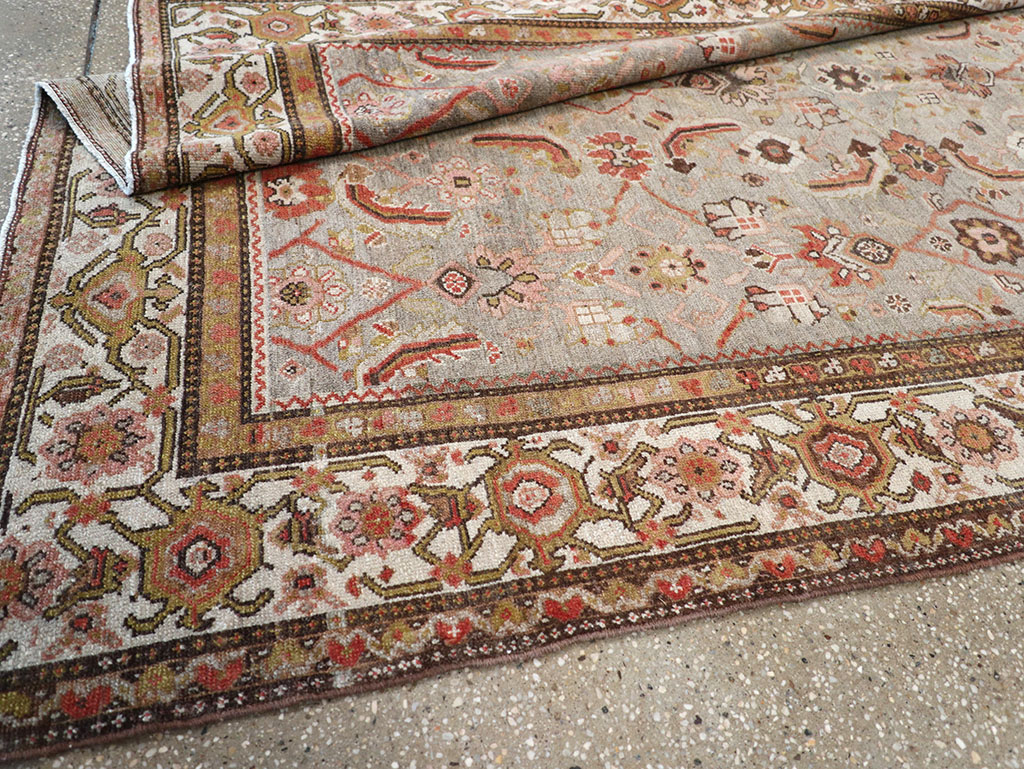 Vintage Persian Malayer Wide Gallery Runner, No.23606 - Gss