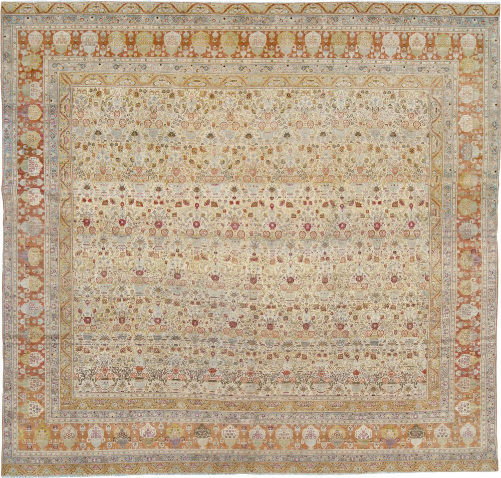 Antique Persian Tabriz Carpet, No.23608 - Gss