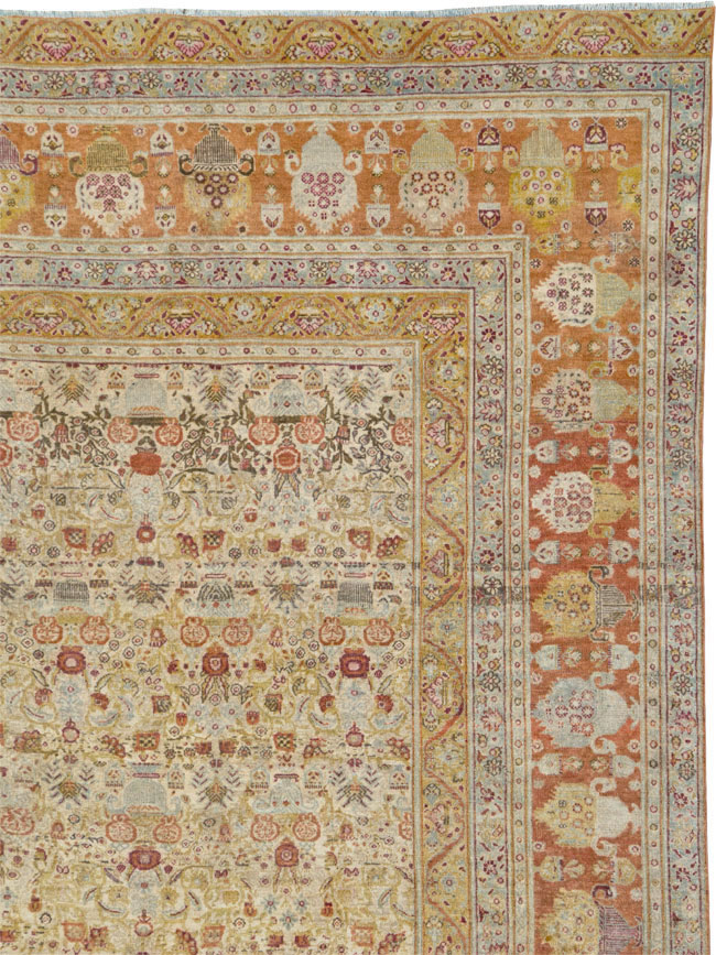 Antique Persian Tabriz Carpet, No.23608 - Gss