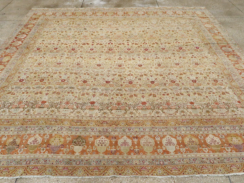 Antique Persian Tabriz Carpet, No.23608 - Gss