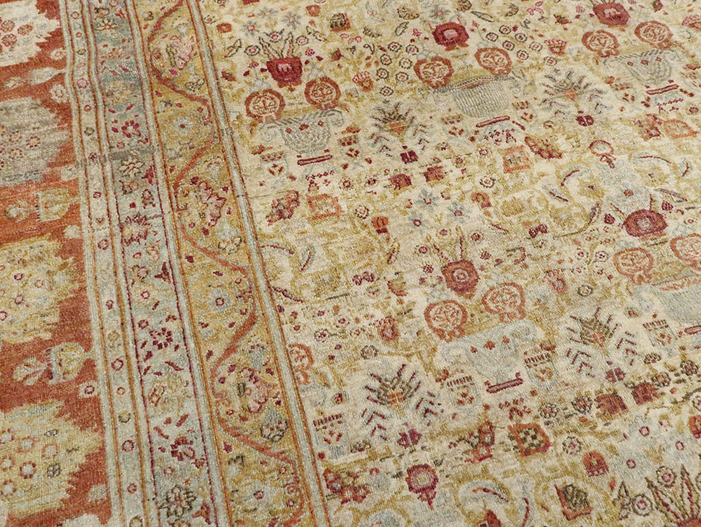 Antique Persian Tabriz Carpet, No.23608 - Gss