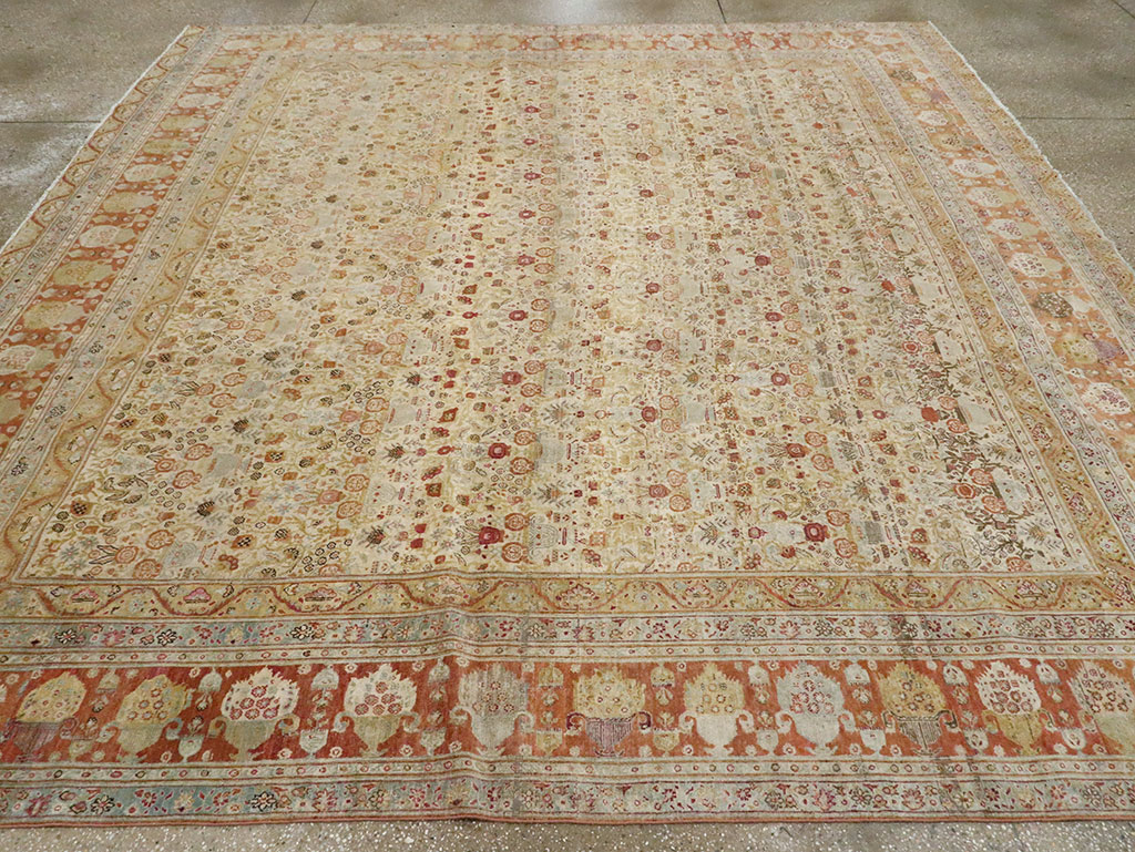 Antique Persian Tabriz Carpet, No.23608 - Gss