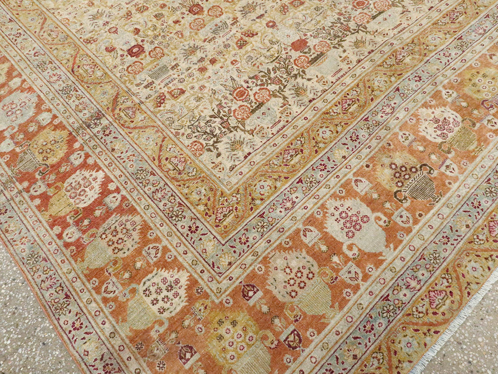 Antique Persian Tabriz Carpet, No.23608 - Gss
