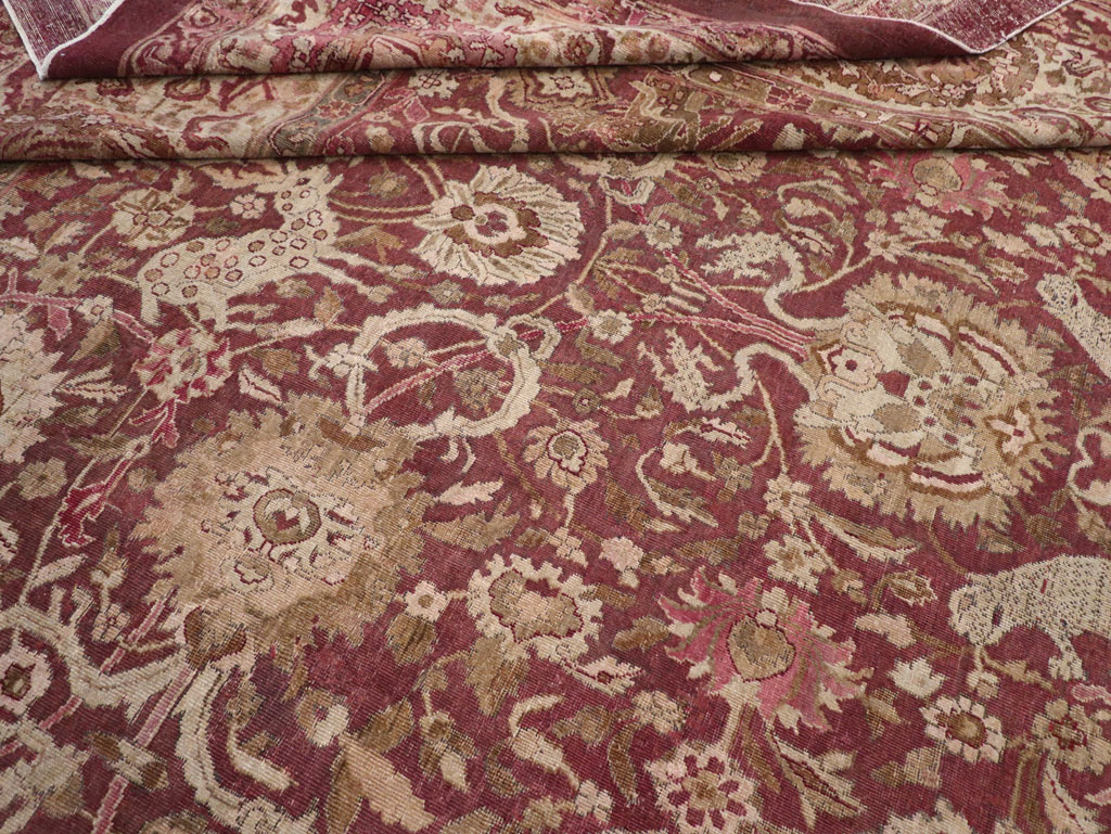 Antique Indian Agra Pictorial Oversize Carpet, No.23611 - Gss