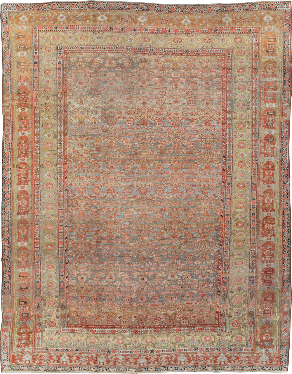 Antique Persian Bidjar Room Size Carpet, No.23633 - Gss