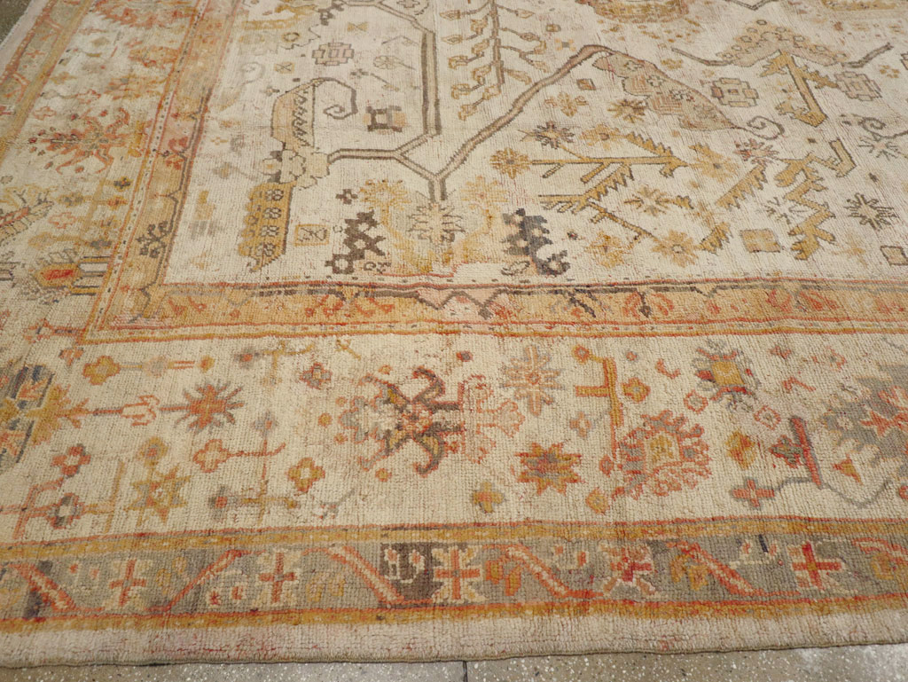 Antique Turkish Oushak Carpet, No.23653 - Gss