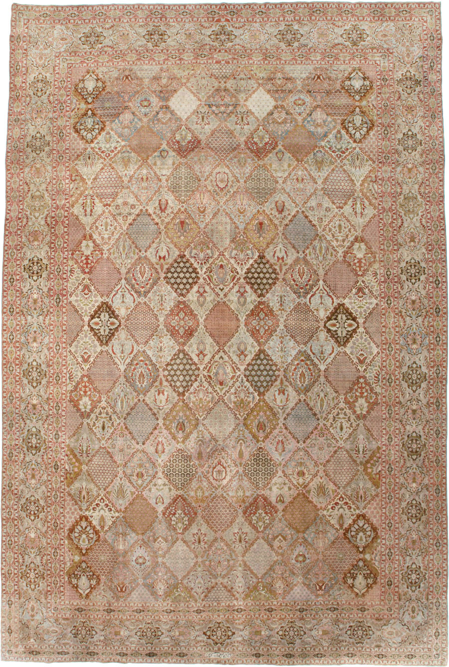 Vintage Persian Qazvin Carpet, No.23657 - Gss