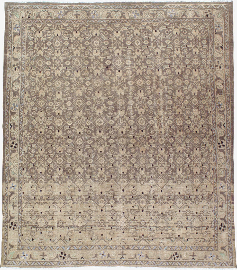 Vintage Persian Malayer Square Rug, No.23674 - Gss