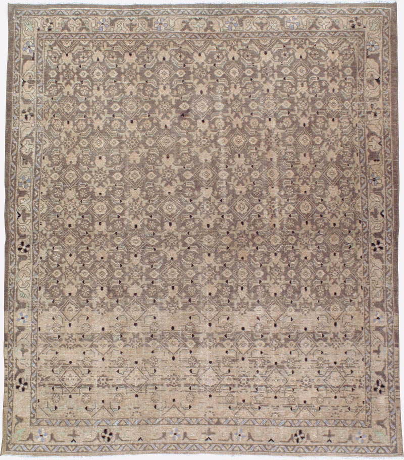 Vintage Persian Malayer Square Rug, No.23674 - Gss