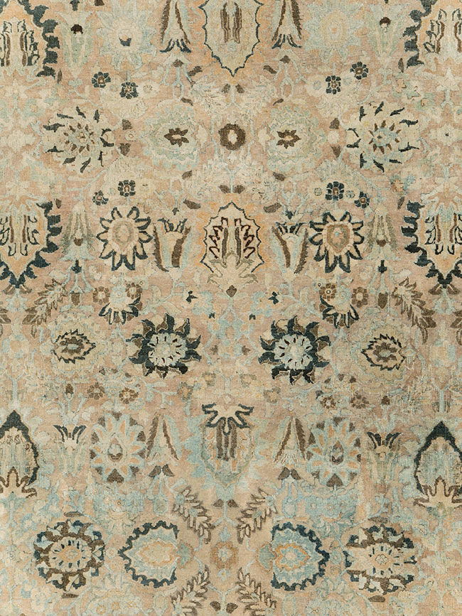 Antique Persian Mashad Room Size Carpet, No.23694 - Gss