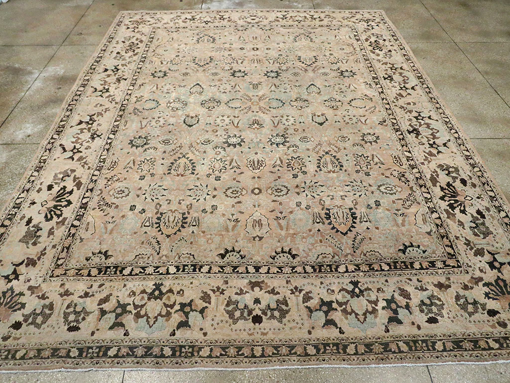 Antique Persian Mashad Room Size Carpet, No.23694 - Gss