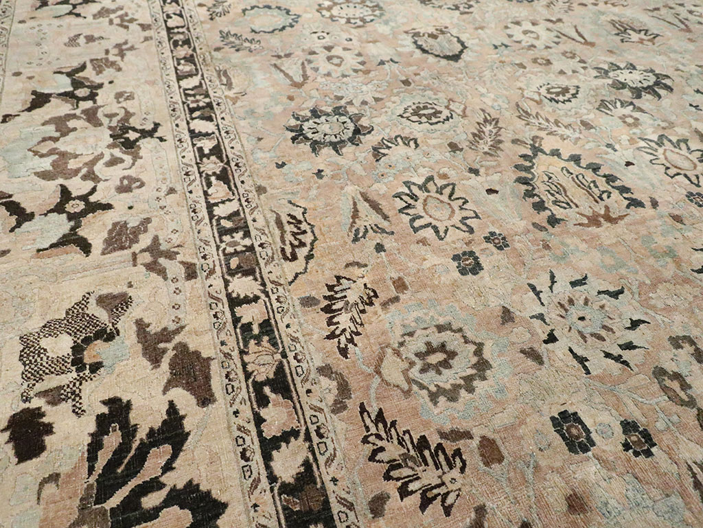 Antique Persian Mashad Room Size Carpet, No.23694 - Gss