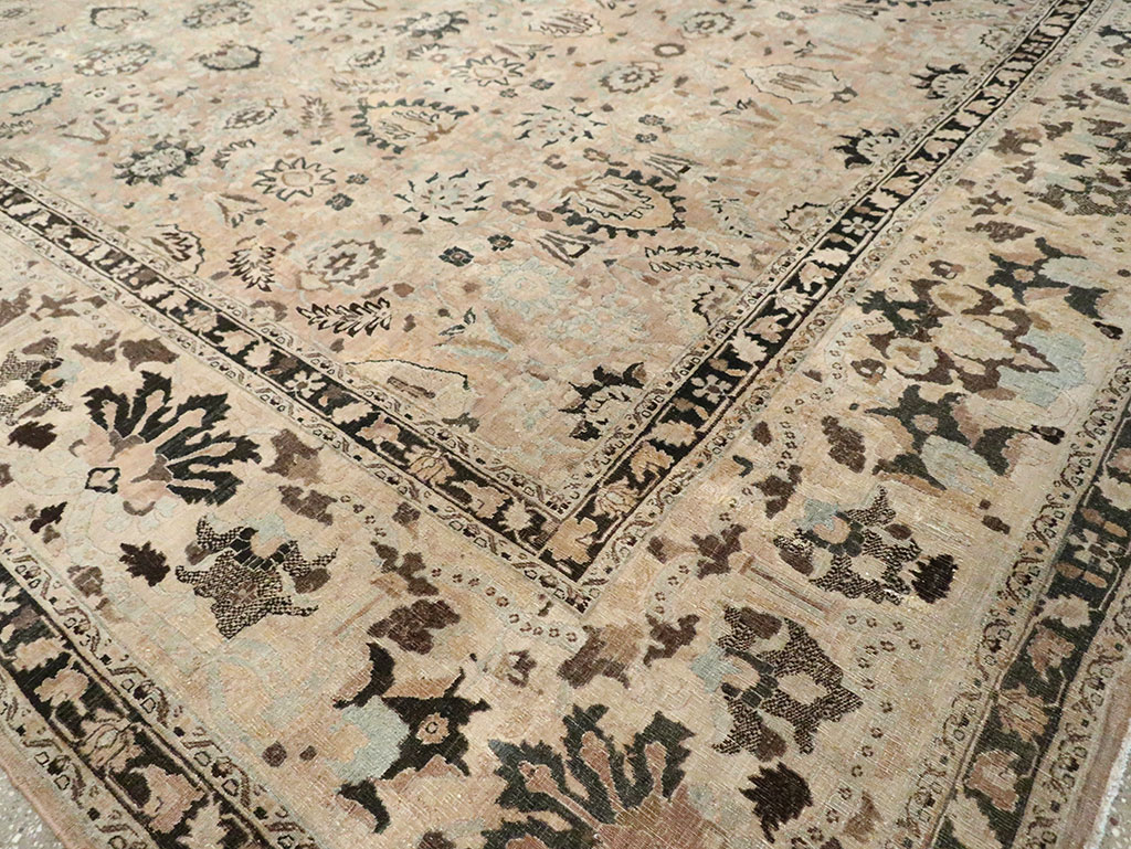 Antique Persian Mashad Room Size Carpet, No.23694 - Gss