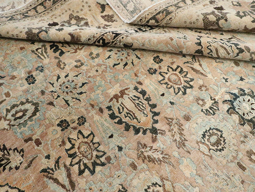 Antique Persian Mashad Room Size Carpet, No.23694 - Gss