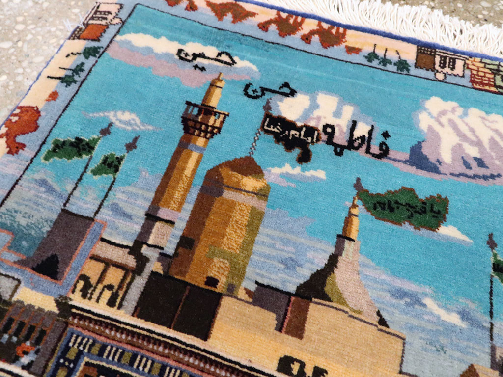 Vintage Persian Isfahan Pictorial Rug, No.23695 - Gss