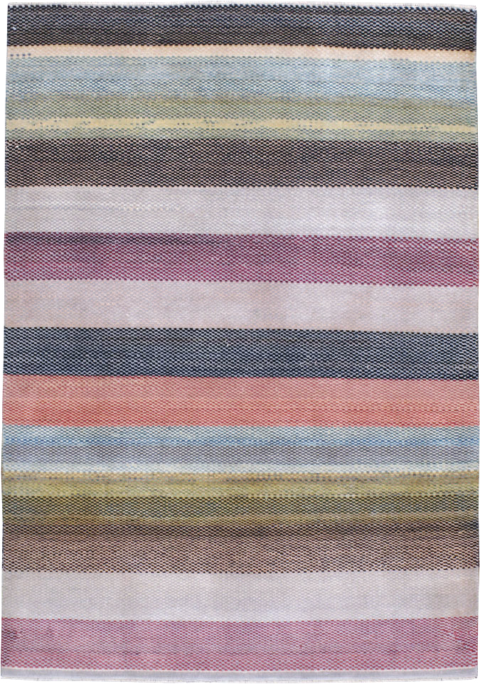 Vintage Persian Malayer Modernist Rug, No.23699 - Gss