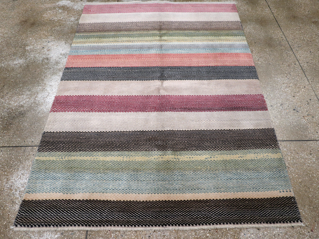 Vintage Persian Malayer Modernist Rug, No.23699 - Gss