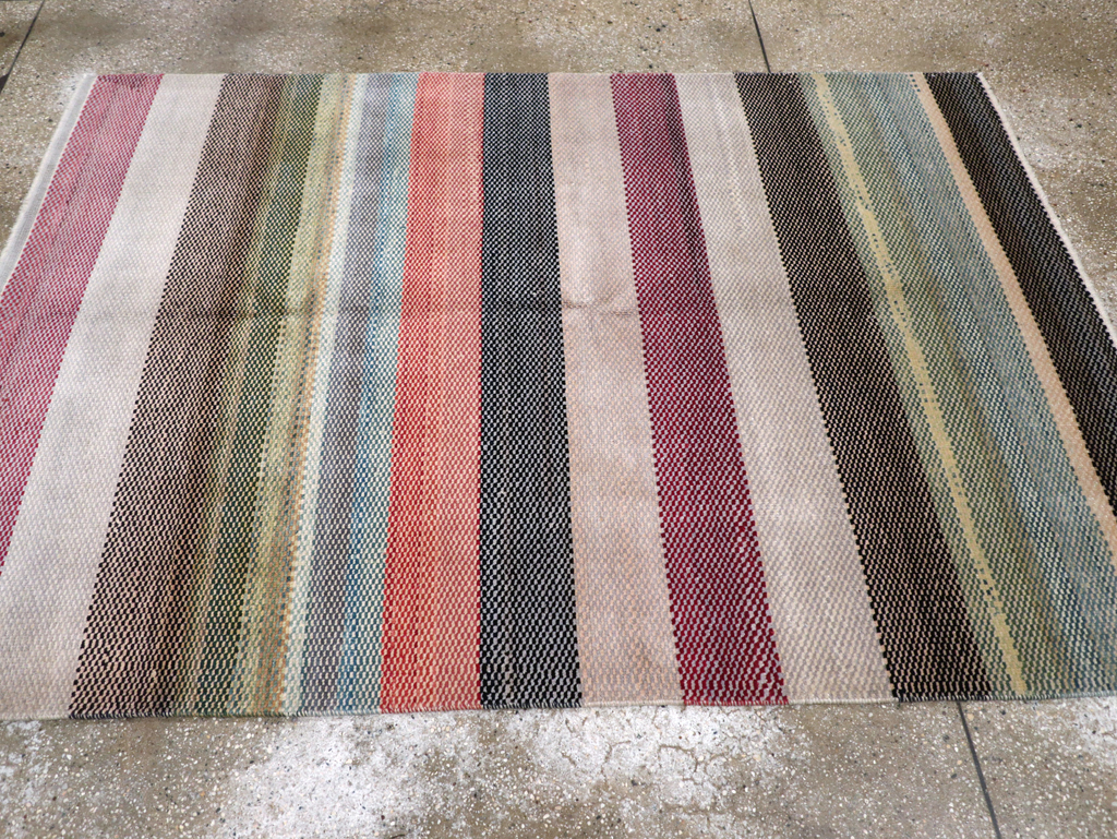 Vintage Persian Malayer Modernist Rug, No.23699 - Gss