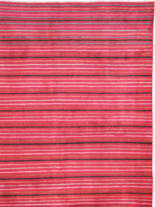 Vintage Persian Kashan Modernist Carpet, No.23700 - Gss