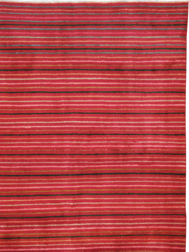 Vintage Persian Kashan Modernist Carpet, No.23700 - Gss