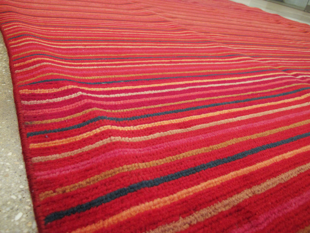 Vintage Persian Kashan Modernist Carpet, No.23700 - Gss