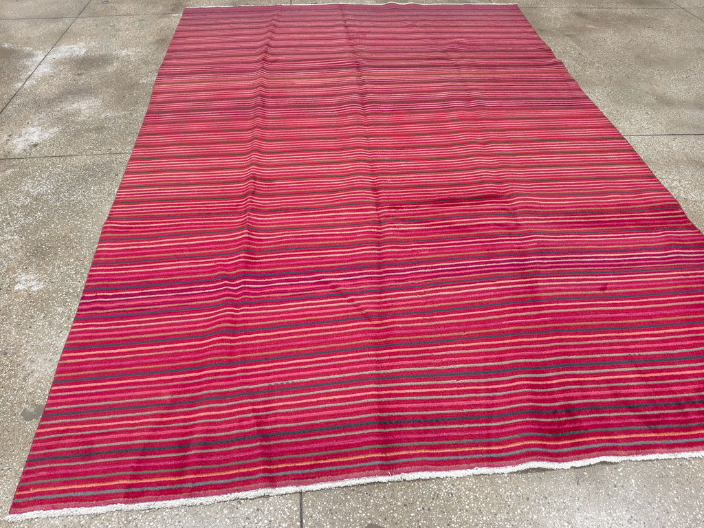 Vintage Persian Kashan Modernist Carpet, No.23700 - Gss