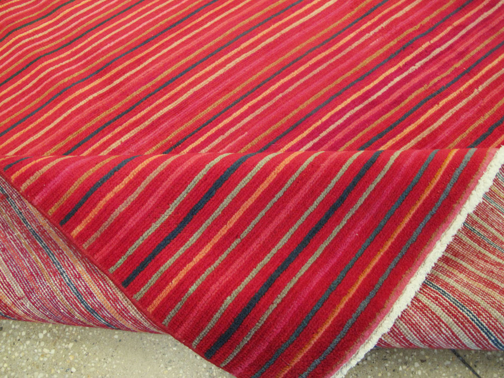 Vintage Persian Kashan Modernist Carpet, No.23700 - Gss