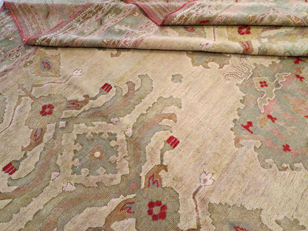 Antique Turkish Oushak Carpet, No.23706 - Gss