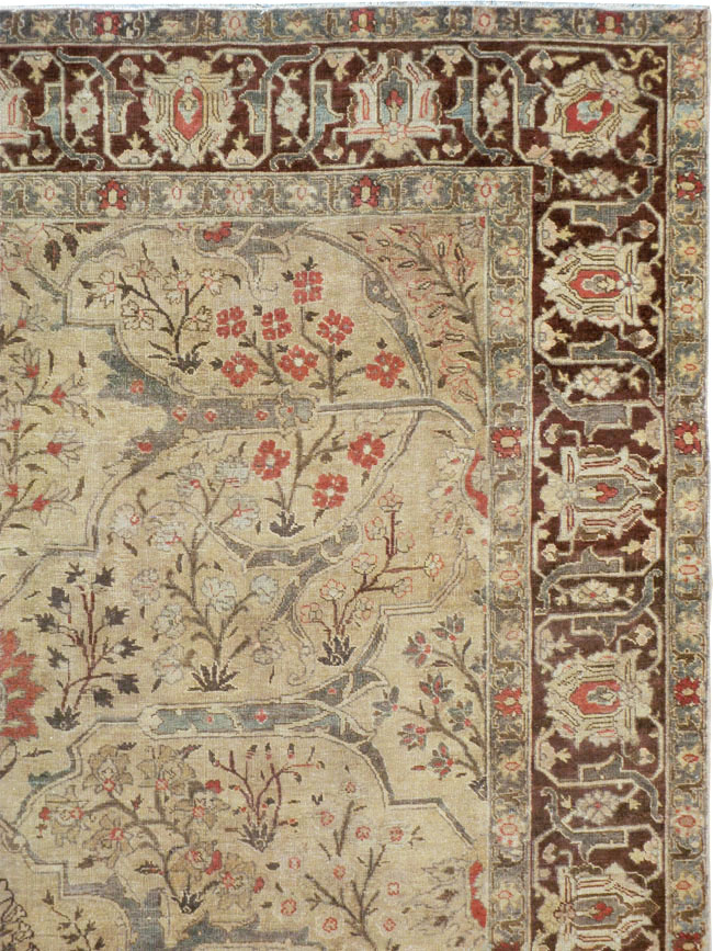 Antique Persian Tabriz Carpet, No.23715 - Gss