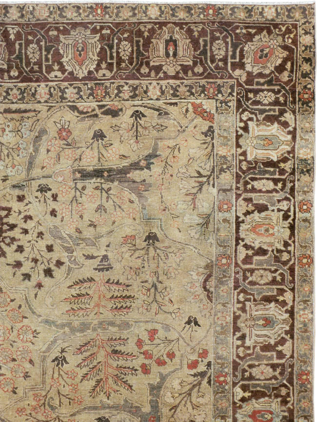 Antique Persian Tabriz Carpet, No.23715 - Gss