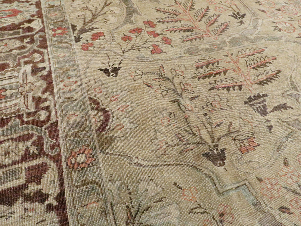 Antique Persian Tabriz Carpet, No.23715 - Gss