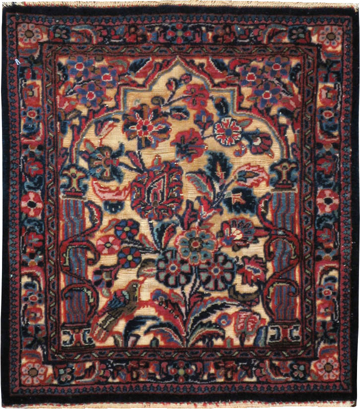 Vintage Persian Kashan Square Rug, No.23720 - Gss