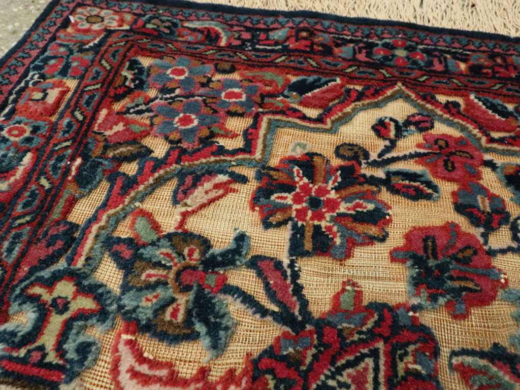 Vintage Persian Kashan Square Rug, No.23720 - Gss