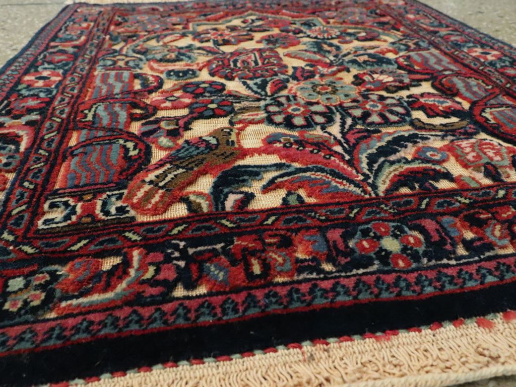 Vintage Persian Kashan Square Rug, No.23720 - Gss