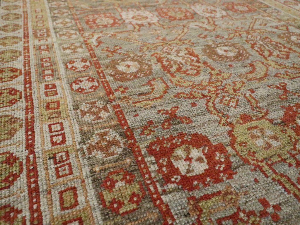 Antique Persian Kurdish Wide Gallery Runner, No.23725 - Gss