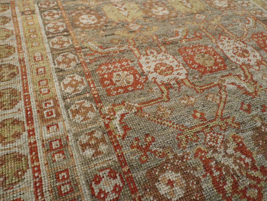 Antique Persian Kurdish Wide Gallery Runner, No.23725 - Gss