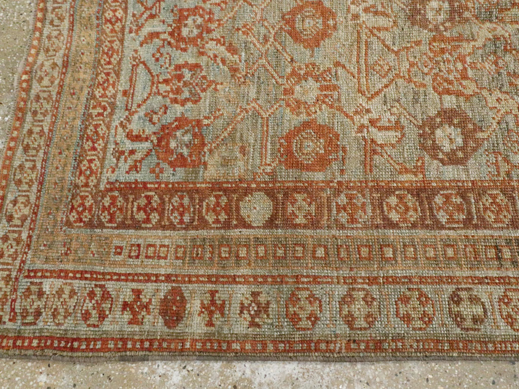 Antique Persian Kurdish Wide Gallery Runner, No.23725 - Gss