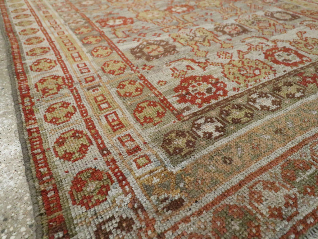 Antique Persian Kurdish Wide Gallery Runner, No.23725 - Gss