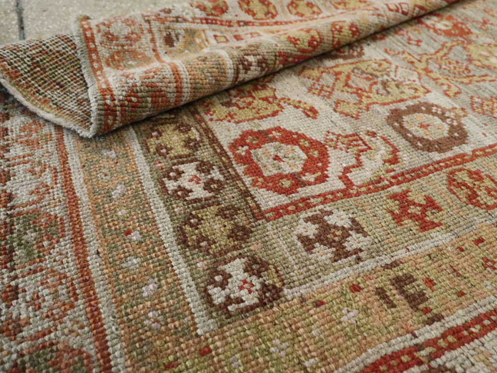 Antique Persian Kurdish Wide Gallery Runner, No.23725 - Gss