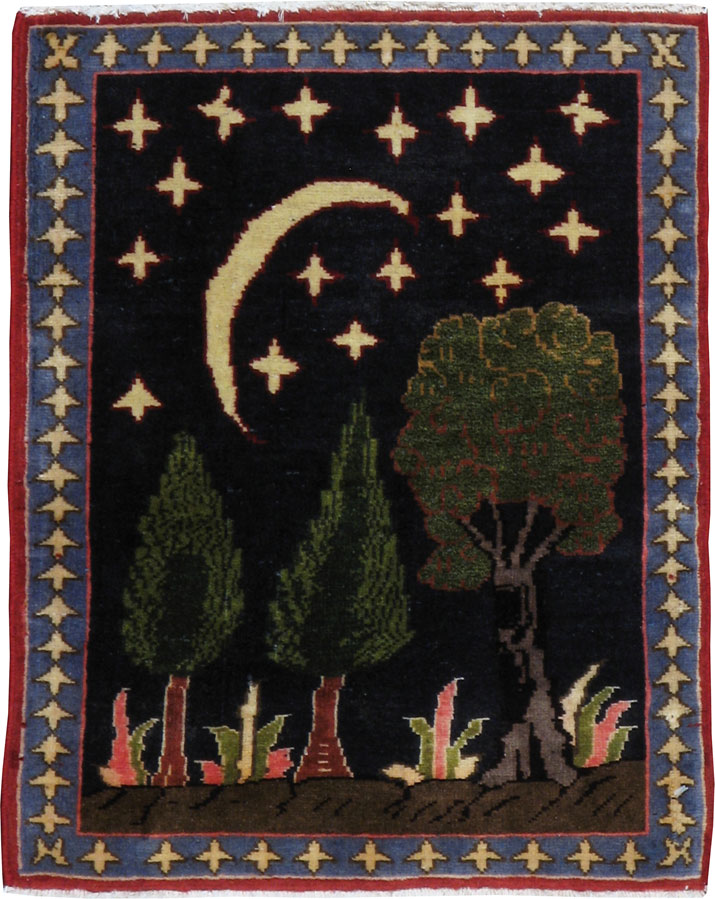 Vintage Persian Tabriz Pictorial Rug (Pair: 1 of 2), No.23727 - Gss